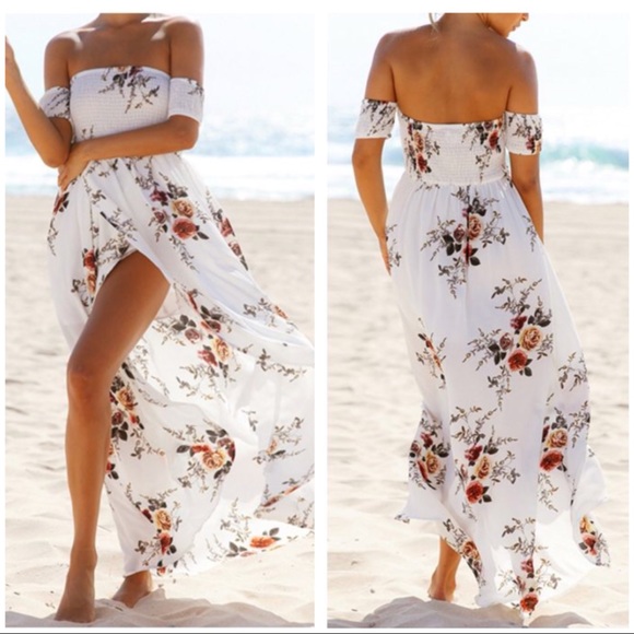 Dresses & Skirts - RESTOCK! FIONA White floral wrap - Dress